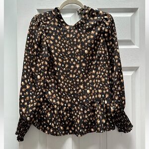 Leopard blouse size small
